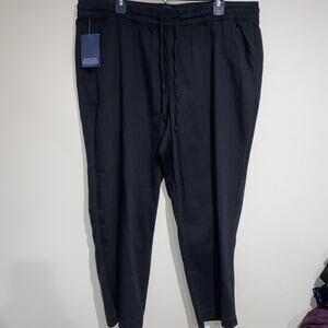 NWT GAP Women’s Easy Pull-On Pants Black Elastic Drawstring Waist Ankle Sz XL
